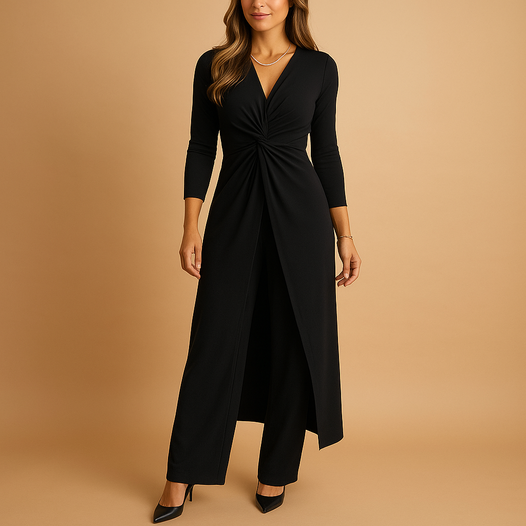 Women’s two-piece lounge set with relaxed fit, soft fabric, and minimalist design, ideal for casual wear or comfortable home lounging.