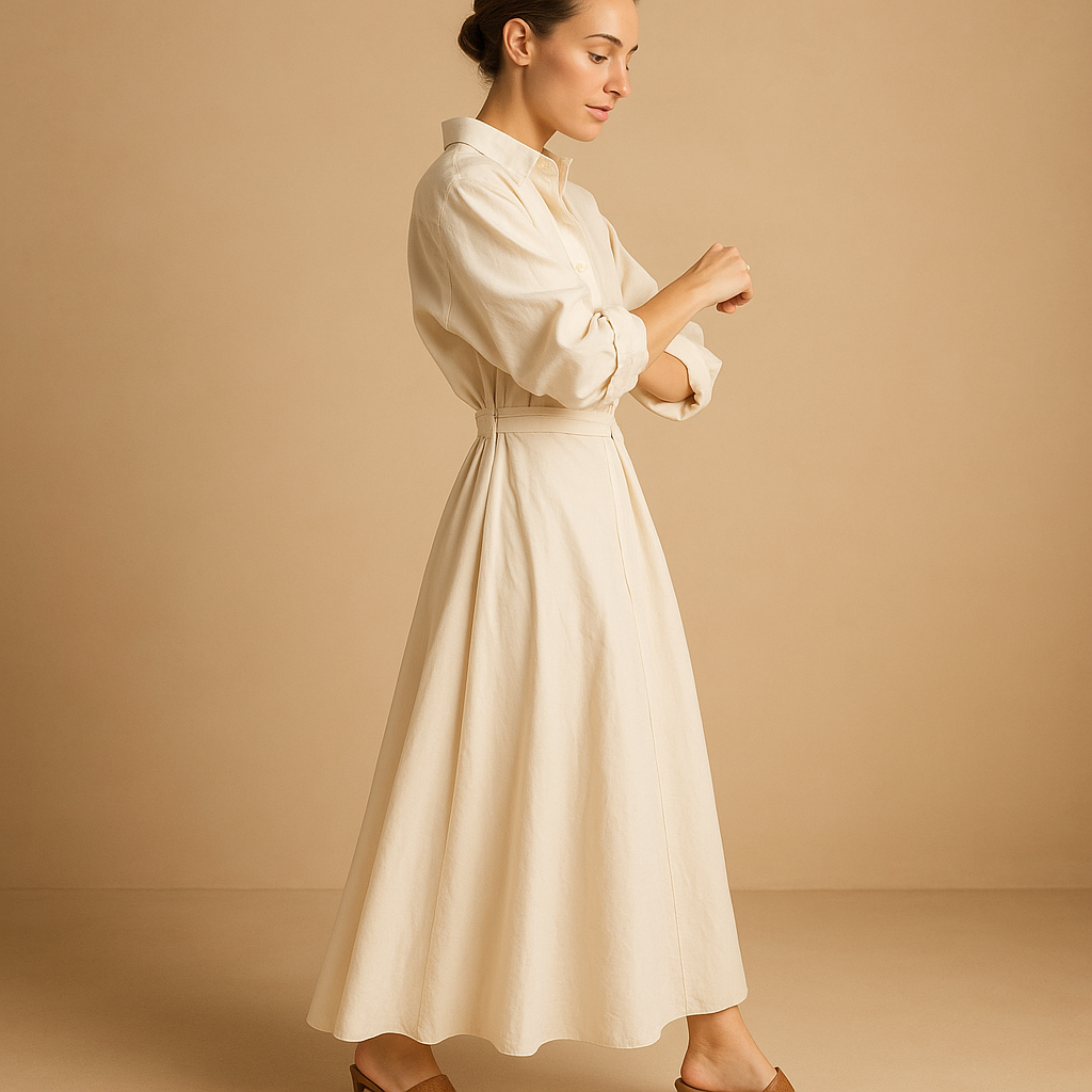 Vintage A-line dress for women with flattering waist and breathable fabric, perfect for weddings, dinners, and elegant casual wear.