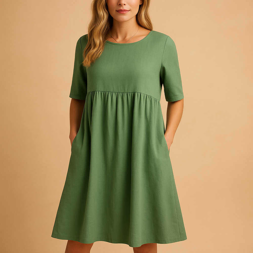 Vintage midi dress for women with an elegant silhouette and retro-inspired style, perfect for all seasons and special occasions.