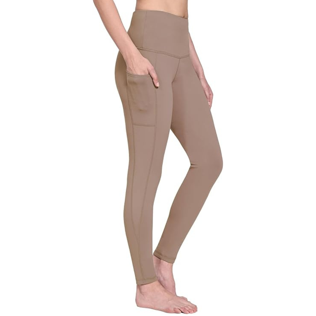Women’s Fleece Lined Winter Leggings with Pockets and High Waist