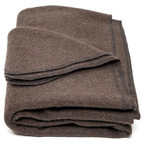 Wool Blend Blanket 64x88 inch for Camping, Travel, and Gear Kits